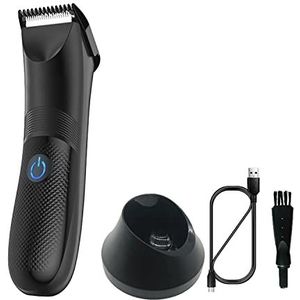 Bodytrimmer voor mannen Elektrische liestrimmer Professionele ballenscheerapparaat Waterdicht nat/droog tondeuse, scheermesjesset voor heren met LED-licht, ultieme scheermes voor mannelijke hygiëne