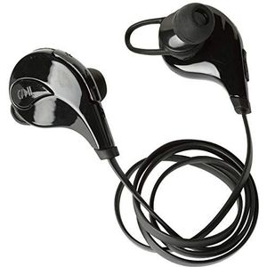 Bluetooth hoofdtelefoon voor Wiko View 2 Plus, smartphone, draadloos, met knop, handsfree inrichting, zwart