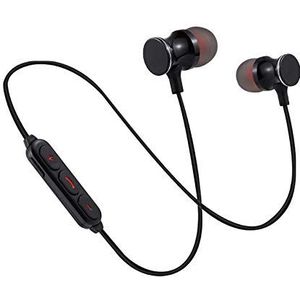 Bluetooth hoofdtelefoon, metaal, voor iPhone 11 Pro, draadloos, afstandsbediening, handsfree, universeel, zwart