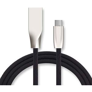 Cable Fast Charge type C voor Sony Xperia 5 Smartphone Android oplader 1 m USB snellaadaansluiting (zwart)