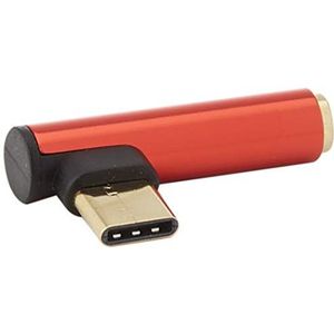Mini-adapter type C/jack voor Honor 20 smartphone audio USB-C hoofdtelefoonlader (rood)
