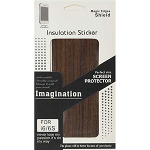 Shot Case - Stickers voor iPhone 6/6S, integraal, houtlook, voor/achter, kleur donker eiken