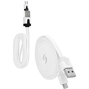 Set oplader voor luidspreker Bose Soundwear Companion Smartphone Micro USB-kabel 3 m kabel Noodle 1 m Android (wit)