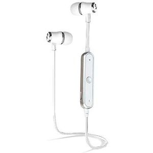 Bluetooth-hoofdtelefoon, ring voor Samsung Galaxy A20e, draadloos, afstandsbediening, handsfree, in-ear hoofdtelefoon, universum, wit
