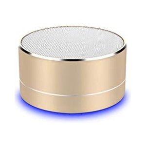 Luidspreker metaal bluetooth voor iPhone 11 Pro Max USB-poort TF-kaart Auxiliary luidspreker Micro Mini (goud)