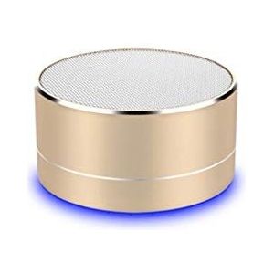 Speaker Metaal Bluetooth voor iPhone 11 Pro Max USB-poort TF-kaart Auxiliaire luidspreker Micro Mini (Gold)
