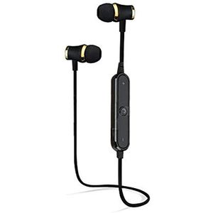Bluetooth hoofdtelefoon, ring voor Alcatel 3L 2019 smartphone, draadloos, afstandsbediening, handsfree inrichting, eenkleurig, zwart