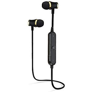 Bluetooth-hoofdtelefoon, ring voor Wiko View 2 Plus, smartphone, draadloos, afstandsbediening, handsfree-functie, in-ear hoofdtelefoon, effen, zwart