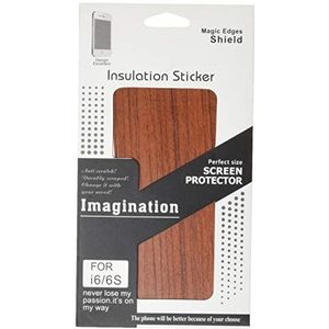 Shot Case - Stickers voor iPhone 6/6S, integraal, houtlook, voor/achter, mahoniekleuren
