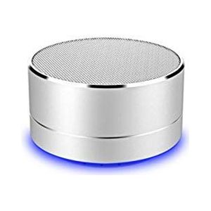 Luidspreker, metaal, Bluetooth, voor iPhone 11 Pro, USB-poort, TF-kaart, auxiliar-luidspreker, Micro Mini (zilver)