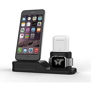 3-in-1 Oplader Houder - Zwart - Voor iPhone 11 - Apple IWATCH - Airpods - Lightning Dockingstation