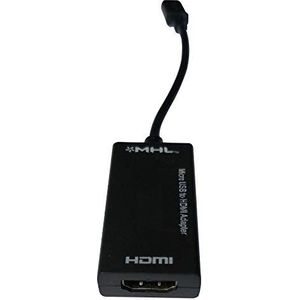 Adapter HDMI/Micro USB voor Alcatel Idol 5 Smartphone Televisie TV 3D Full HD 4 K Display 1080P zwart