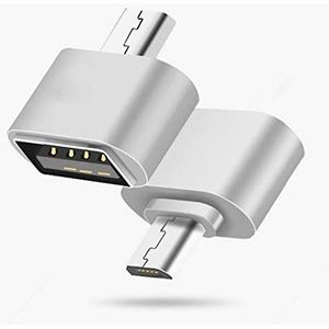 Mini-adapter USB / Micro-USB voor Nokia 1 Plus Android zilver muis Keyboard USB Controller