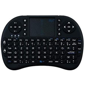 Mini Bluetooth-toetsenbord voor Huawei Y7 2019 Smartphone, draadloos, AZERTY, oplaadbaar (zwart)