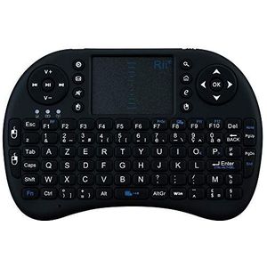 Mini Bluetooth-toetsenbord voor Wiko Y80 smartphone, draadloos, AZERTY, oplaadbaar, zwart