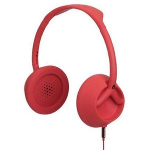 Nixon H0181051-00 Trooper over-ear hoofdtelefoon met microfoon (3 toetsen, 112dB, 3,5 mm jackstekker) mat rood