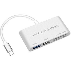 Adapter 5-in-1 type C voor Xiaomi Mi 9 Smartphone kaartlezer SD Tf USB 2.0 3.0 Micro-USB (grijs)