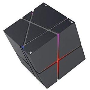 Speaker Cube Bluetooth voor Samsung Galaxy A70 Smartphone TF-kaart Auxiliaire luidspreker muziek LED zwart