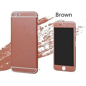 Shot Case - Sticker voor iPhone 6 / 6S Integral Apple leder-effect voor/achter (kleur bruin)