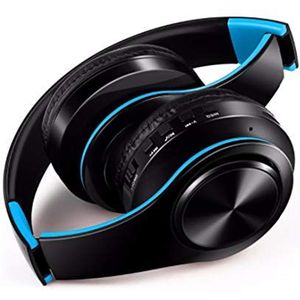 Hoofdtelefoons, draadloos, opvouwbaar, voor Huawei Mate 20, smartphone, bluetooth, knoppen, verstelbaar, universeel geluid (blauw)