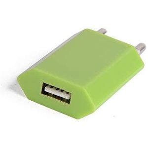 USB-adapter voor iPhone 11 Pro, netstekker, 1 poort AC, oplader (5 V-1 A) universeel (groen)