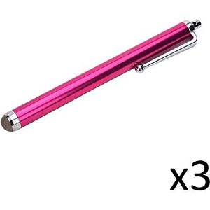 Grote stylus X3 voor OnePlus 7 Plus Smartphone Tablet lettertype universeel 3 stuks (roze)