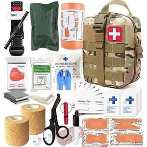 EHBO IFAK-kit, Traumakit Militaire medische EHBO-kits met tourniquet, Emergency Survival Bug Out-tas for kampeeruitrusting Wandelen (Color : Camouflage)