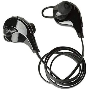 Bluetooth hoofdtelefoon, sport, voor Samsung Galaxy A80, smartphone, draadloos, knoppen, handsfree, universeel, zwart
