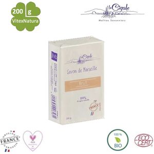 La Cigale Bain Brut Marseille zeep | 200G | zonder parfum, hypoallergeen, biologisch afbreekbaar