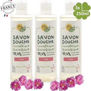 Cigale Bio AKTIE voordeel pakket. Biologische rozen douchegel 3x250ml. Zonder conserveermiddel - kleur