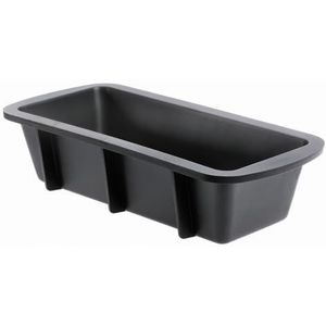 DE BUYER 1984.24 Rechthoekige siliconen vorm Cake, roestvrij staal, zwart, 26,6 x 13 x 9 cm