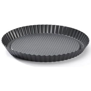 De Buyer Ronde fruittaartvorm, staal, zilver, 29,21 x 27 x 0,41 cm