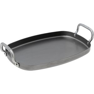 BRA Grillplaat Glad Solid+ Teflon Classic Gecoat 40 X 28 Cm - Veelzijdig & Duurzaam