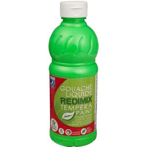 Lefranc Bourgeois 188020 Redimix plakkaatverf, Tempera kinderverf, gebruiksklare gouacheverf, 500 ml fles - Fluo Blue