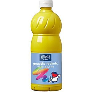 Lefranc Bourgeois - Redimix vloeibare gouache voor kinderen - fles 1 l - primair geel