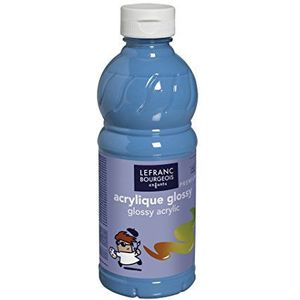 Lefranc & Bourgeois Glossy Kinder - Acrylfarben, 500ml Tube - Türkisblau