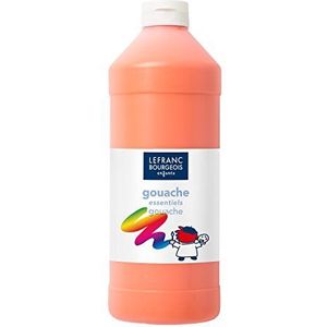 Lefranc Bourgeois 188514 Value kinder plakkaatverf op waterbasis, heldere kleuren, ondoorzichtig, gebruiksklaar, afwasbaar, doseeropening, fles van 1000 ml - Oranje