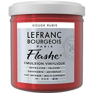 Lefranc Bourgeois Flashe Acrylpot, 125 ml, robijnrood