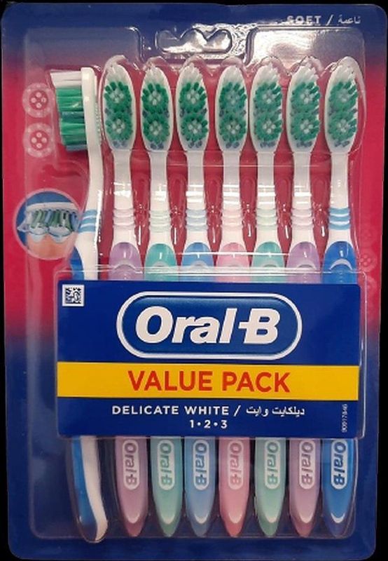 Oral-B - Delicate White - Tandenborstel - 8 Stuks