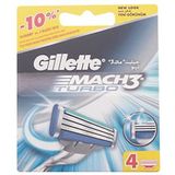 Gillette MACH3 Turbo scheermesjes voor heren, 4 stuks
