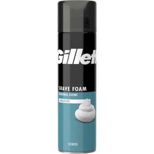 Gillette Basic Gevoelige Huid Scheerschuim Mannen - 6x200ml Voordeelverpakking
