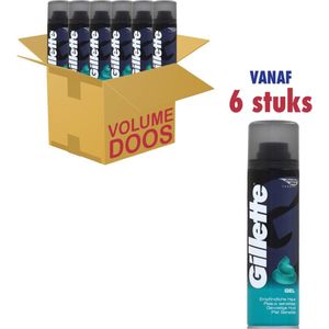Gillette Shave Gel Original Scent Sensitive - 6 x 200 ml