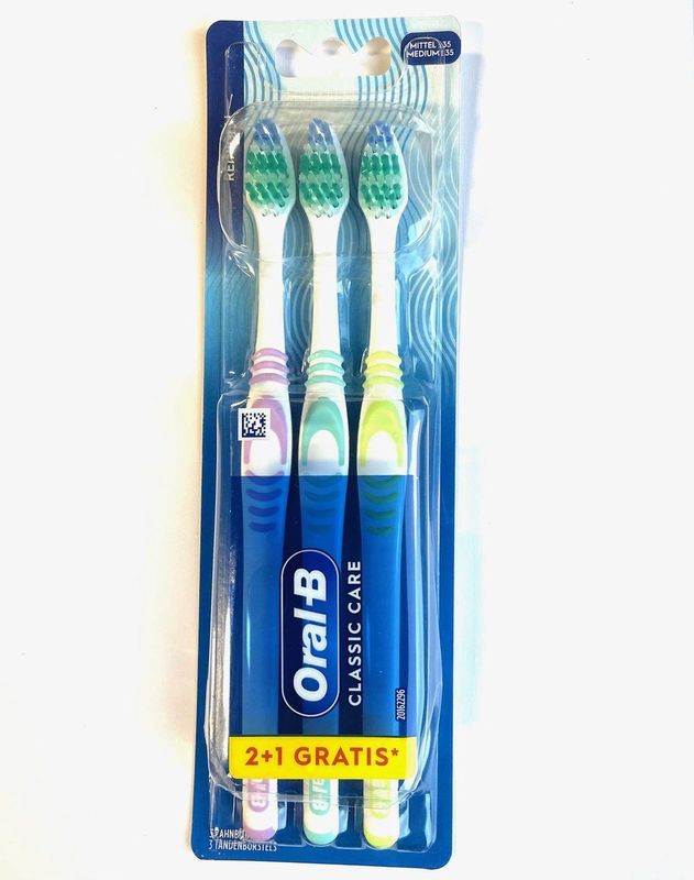 Oral B - Tandenborstel 1-2-3 Multipak 3 stuks