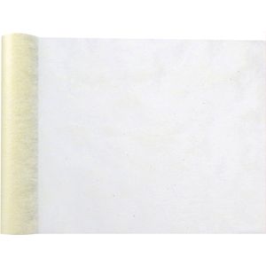 Santex Tafelloper op rol - ivoor wit - 30 cm x 10 m - non woven polyester