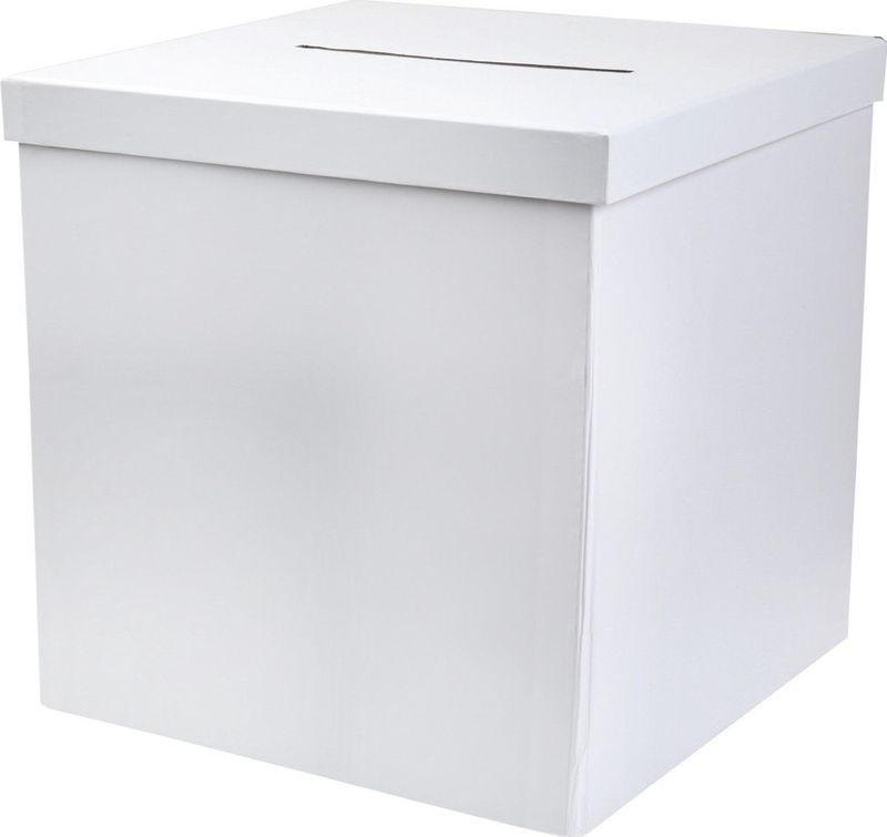 Santex Enveloppendoos basic - Bruiloft - wit - karton - 20 x 20 cm