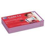 80 OXFORD Karteikarten FLASH 2.0 DIN A7 weiß, lila blanko