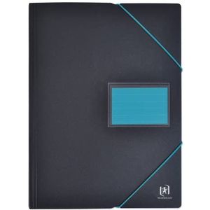 OXFORD Documentenmap, A4, 200 weergaven / 100 hoesjes, omslag van polypropyleen, tweekleurig, zwart/blauw