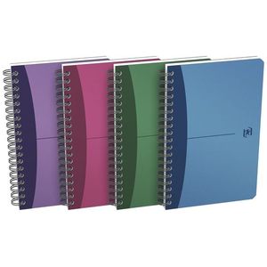 Oxford Urban Mix, spiraalblok A6, gelinieerd, spiraalnotitieboek, 4 kleuren, 10 stuks