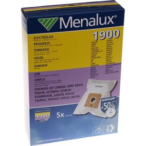 Menalux 1900 Pack van 5 stofzakken, 1 motorfilter en 1 microfilter