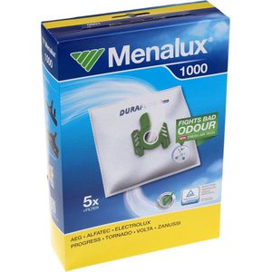 Menalux - Stofzuigerzakken - Verpakking van 5 Stuks - Inclusief Motorfilter